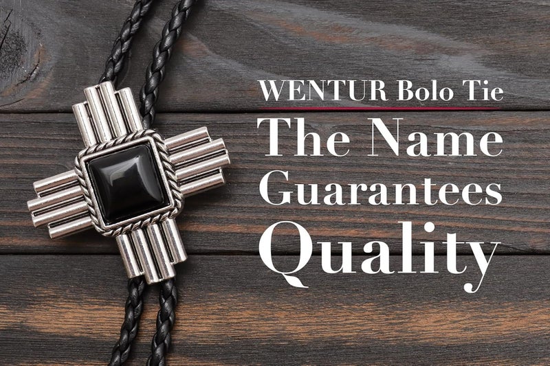 Wentur Stone Bolo Ties for Men Western - Vintage Cowboy Bolo Tie for Women Western Costume Accessories - Image 2